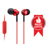 SONY slúchadlá MDR-EX110AP, handsfree, červené MDREX110APR.CE7