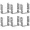 vidaXL Kotviace pätky 6 ks, strieborné 12x6x15 cm, pozinkovaná oceľ - 66491-21297