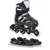 Raven Helixi Black/Violet detské kolieskové korčule 2v1 - svietiace kolieska LED IBA EU 38-42, pánske (hokejové) (VÝPREDAJ)