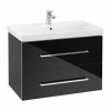 Villeroy & Boch Avento Umývadlová skrinka, 78x51x45 cm, 2 zásuvky, Crystal Black A89100B3