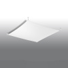 Sollux Lighting Stropné svietidlo Luna, 1x biele textilné tienidlo, (140 cm)