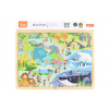 Viga puzzle na podložke 48 častí Poznajme zoo