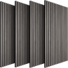 tectake 406059 akustické panely sonic wall drevený vzhľad - svetlosivý dub, sada 4 ks