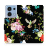 Flipové pouzdro Mobiwear - Xiaomi Redmi Note 13 4G - VD09S Ptáčci a květy (Knížkové flip pouzdro, obal, kryt na mobil Xiaomi Redmi Note 13 4G - VD09S Ptáčci a květy, materiál Umělá kůže + TPU - ochran