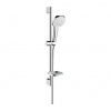 Hansgrohe Croma Select E - Sprchová sada Vario so sprchovou tyčou 65 cm a miskou na mydlo, biela/chróm 26586400