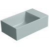 GSI KUBE X COLOR KUBE X keramické umývadlo 40x23cm, bez otvoru, pravé/ľavé, ghiaccio mat 9484015