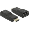 Delock 65655 HDMI / VGA adaptér [1x HDMI zástrčka - 1x D-SUB zásuvka 15-pólová] čierna; 65655