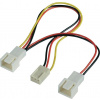 AKASA Kabel rozdvojka napájení 3pin fan na 2x 3pin AK-FY320
