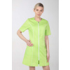 Dámske zdravotnícke šaty na zips M-173C, limetková (Zdravotnícke oblečenie)