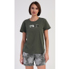 Dámske pyžamo šortky Barbora - khaki L (VIENETTA SECRET)