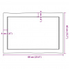 vidaXL Stolová doska 60x40x(2-4) cm neošetrený masív živé hrany - Hnedá - 120066-66727