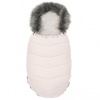 New Baby s kožušinou dusty pink
