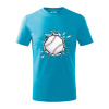 Baseball lopta v triku - Tričko detské bavlnené - 122 cm/6 rokov ( Svetlý tyrkys )