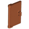 60614 Dark Orange Door 1 x 2 x 3 with Vertical Handle (Tmavě oranžové dveře 1 x 2 x 3 se svislou rukojetí, forma pro rámy bez záložek)