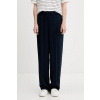 Nohavice Tommy Hilfiger tmavomodrá farba, rovný strih, vysoký pás, WW0WW46749 32