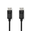 Nedis CCGL37010BK20 - Displayport kabel | DisplayPort Zástrčka | DisplayPort Zástrčka | 4K@60Hz | 2.00 m | Černá