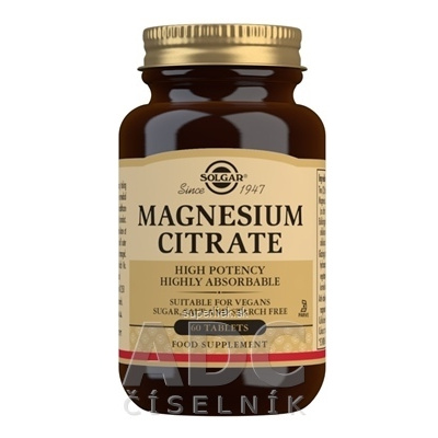 Solgar Magnesium citrát 200 mg tbl 1x60 ks, 033984017108