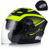 OTVORENÁ MOTOCYKLOVÁ PRILBA FLUO MATT SKÚTER CHOPPER ECER 22.06 + CLONA