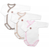 Rastúca výhodná sada 3x Body pre bábätko Nature Unisex ružová béžová taupe