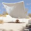 PLÁŽOVÝ TARP ANTI-UV 40+ ZASTREŠENIE NA PLÁŽ S ZÁVAŽIAMI 214X236 CM