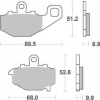 Brzdové destičky DP Brakes zadní KAWASAKI ZX-6RR Ninja rok 03-06