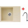 Sinks PERFECTO 650 Sahara + ELASTA S nerez/čierná