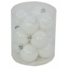 Vianočné ozdoby - Biele posmrty 6 cm Bubble Bauble 12 kusov (Vianočné ozdoby - Biele posmrty 6 cm Bubble Bauble 12 kusov)