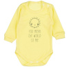 Body dlhý rukáv Slniečko, bavlna MBaby, žltá 62 (2-3m)