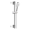 Mereo Sprchová súprava, trojpolohová sprcha, posuvný držiak, šedostrieborná hadica