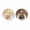 BIBS Colour cumlíky z prírodného kaučuku 2ks - veľkosť 2 - Vanilla Nočný / Dark Oak Nočný