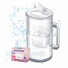 Sklenená filtračná kanvica Aquaphor Glass 2,5 l biela s 1x vložkou Maxfor Mg