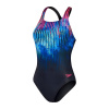 Speedo Digital Printed Medalist Swimsuit Womens True Navy 30 (XS)