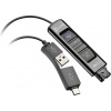 HP Poly Adaptér Poly DA85-M USB na QD, Adaptér rozhrania, 30 g, Čierna 786C8AA