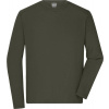 James & Nicholson | JN 1840, Pánske prac. tričko s dl. rukávom, zelená olive, 6XL