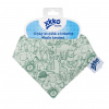 XKKO Organic Staré časy Šatka - Safari Granite Green, 8594216382132