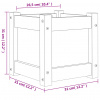 vidaXL Záhradný kvetináč biely 31x31x31 cm masívna borovica - Biela - 81848-36256