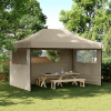 zahrada-XL Skladací pop-up párty stan s 3 bočnými stenami sivohnedý 4004970