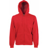 Fruit of the Loom Mikina Classic Hooded Sweat Jacket s kapucí na zip COT16206200405-red 2XL Červená
