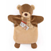 Plyšový medvedík na bábkové divadlo Bear Hand Puppet Doudou et Compagnie hnedý 25 cm od 0 mes DC4013