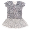 Mamatti Dojčenské šaty s tylom, kr. rukáv, Gepardík, biele vzorované