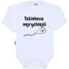 Body s potlačou New Baby Tatínkova nejrychlejší - 80 (9-12m)