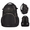 Multi -Chamber School Backpack mybaq čierny 27 l (Ženský batoh Čierny leopard 27L Urban Sports)
