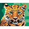 Maľovanie podľa čísel Leopard so zelenými očami, 80x100 cm, bez rámu a bez vypnutia plátna (5022072)