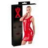 LATE X - Sexy Úzke latexové šaty Mini Červená S