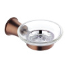 Aplomo Art Line sklenená mydelnička s mosadzným držiakom, starožitná meď, AL53420ORB