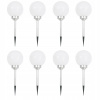 Solárne svietidlá - 8x Solar Garden Sphere White LED Stuck 20cm (Solárne svietidlá - 8x Solar Garden Sphere White LED Stuck 20cm)