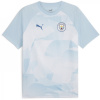 Puma Manchester City Pre-Match Short Sleeve Shirt 2023 2024 Adults Blue/Silver XL