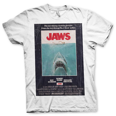 Licenced Pánské tričko Jaws Vintage Original Poster L