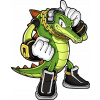 CUKROVÁ TLAČ jedlý obrázok na tortu Cukrová hmota Sonic Forces The Crocodile + meno