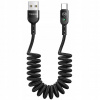 Mcdodo Omega CA-6420 USB na USB-C pružinový, 1,8m, černý